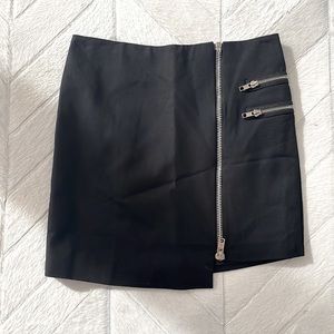 ANGL Asymmetrical black miniskirt